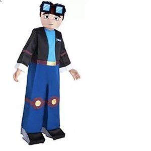Tube Hero Dan Halloween Costume 4/6 Boys Jumpsuit & Headpiece TDM Gaming Palamon